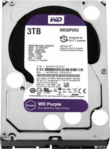 Жесткий диск Western Digital 3TB Purple